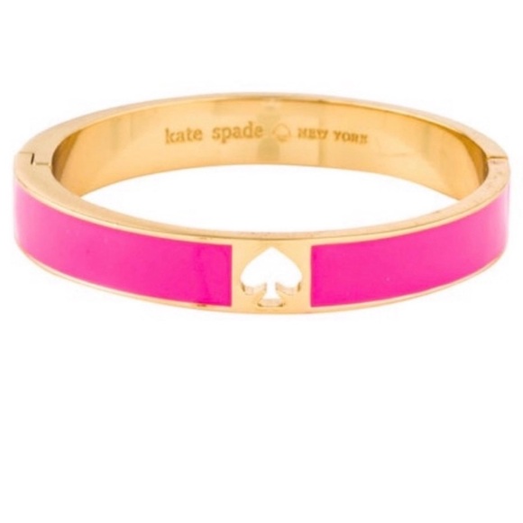 Kate Spade Hole Punch Bracelet pink & gold NWT - Picture 3 of 10